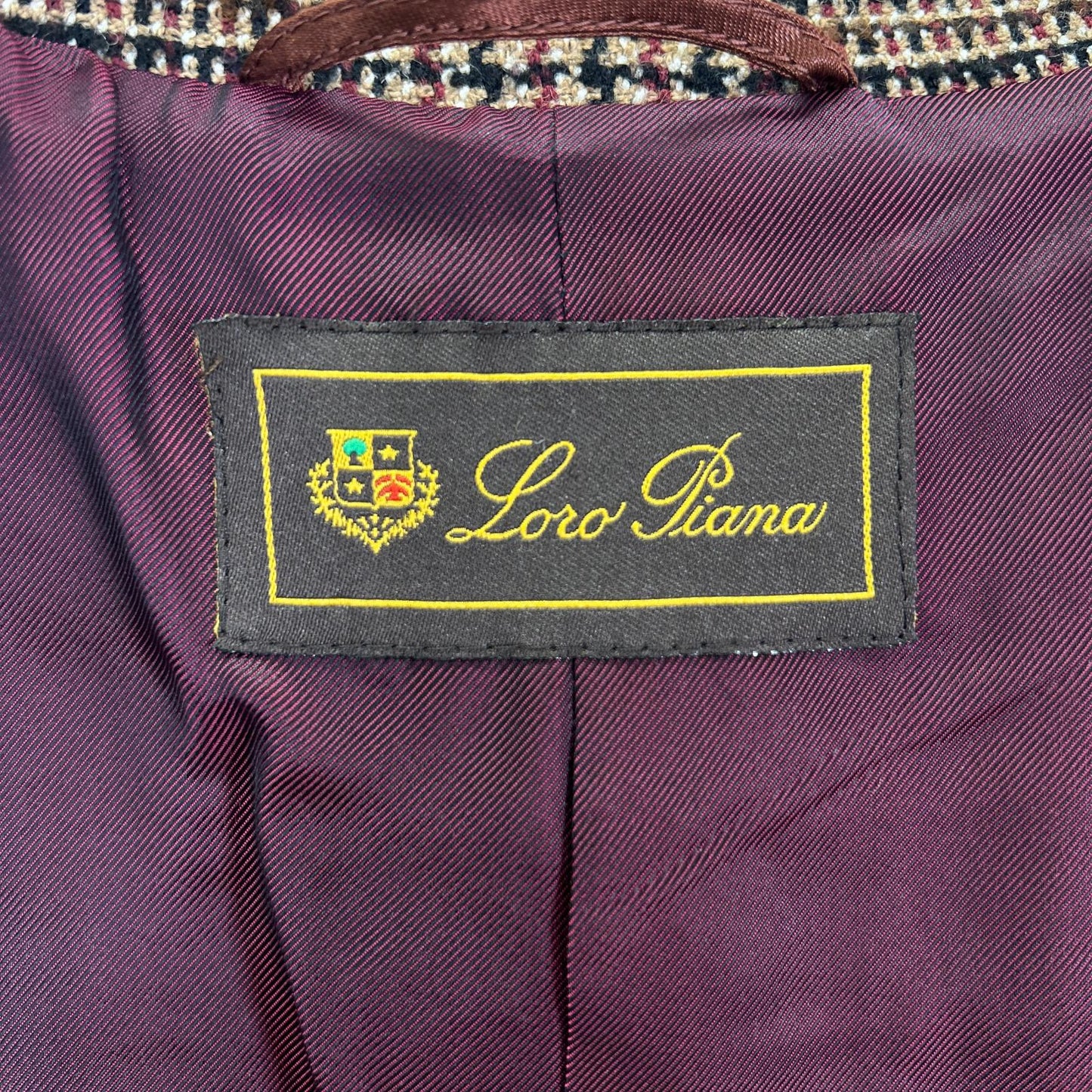 Loro Piana ロロピアーナ ブラウン グレンチェック テーラードジャケット ジャケット