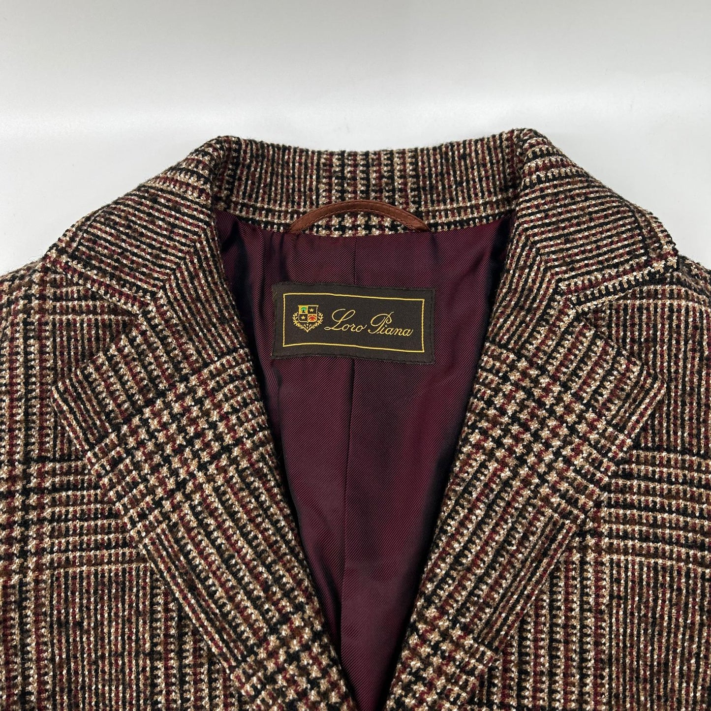 Loro Piana ロロピアーナ ブラウン グレンチェック テーラードジャケット ジャケット