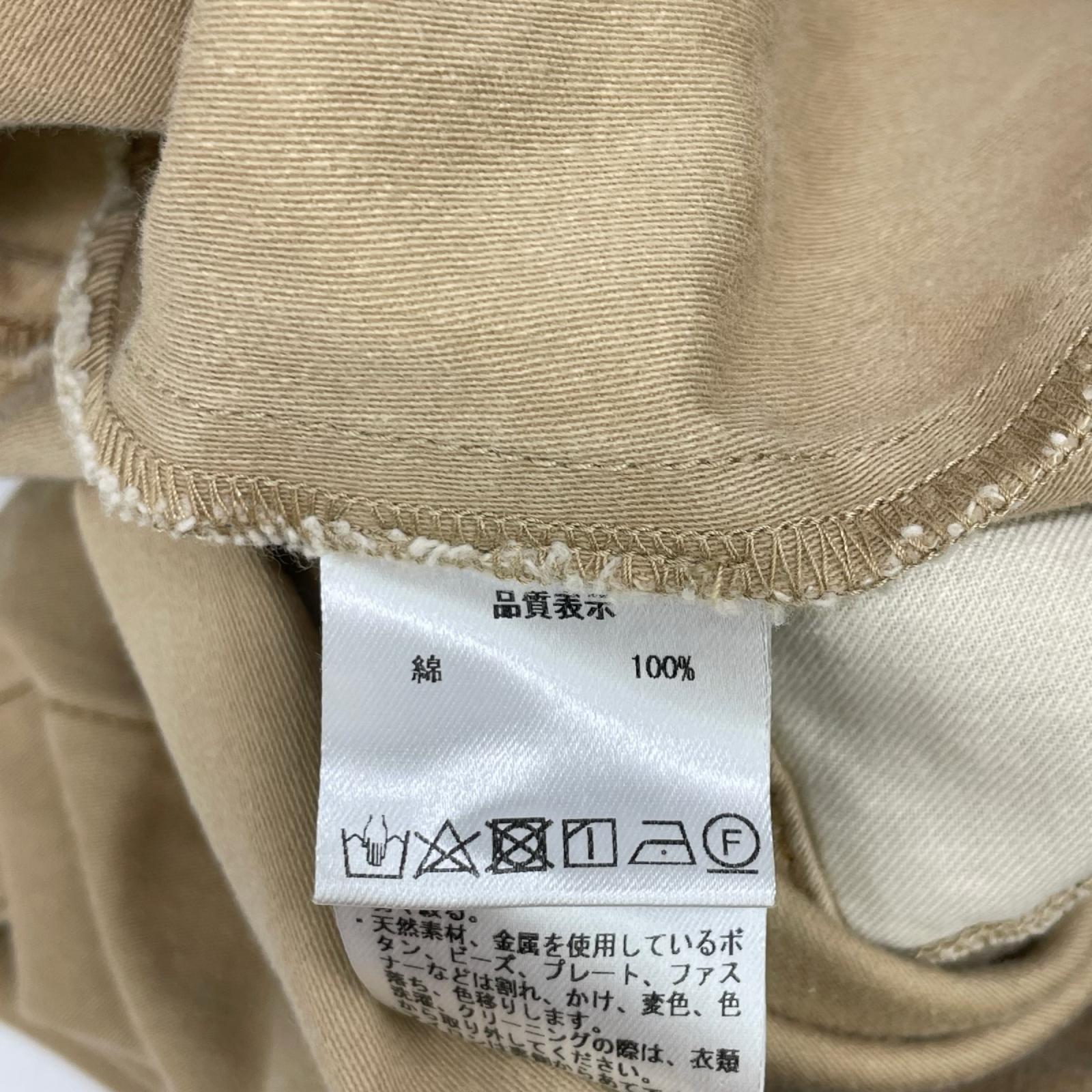 Pallas Palace パラスパレス 22年 ベージュ ビックポケット コットン ノーカラー ジャケット ジャケット