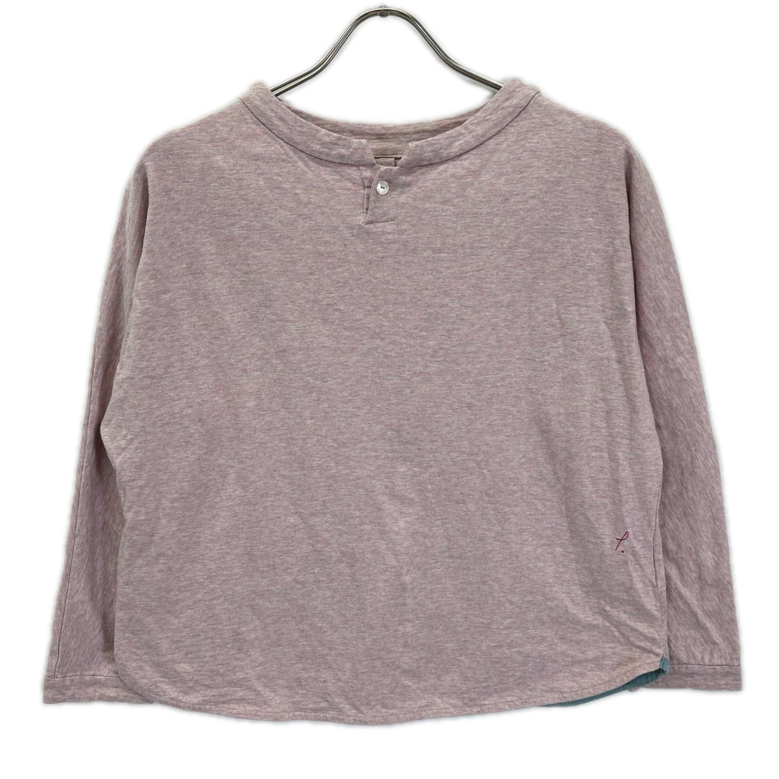 Pallas Palace パラスパレス CT25351B ピンク×ブルー ボタン コットン トップス トップス