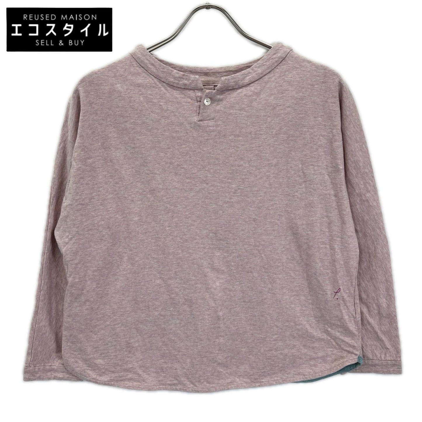 Pallas Palace パラスパレス CT25351B ピンク×ブルー ボタン コットン トップス トップス