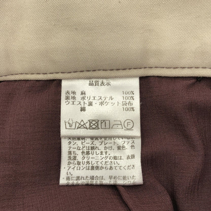 Pallas Palace パラスパレス FPT24233B ブラウン リネン ツータック パンツ ボトムス