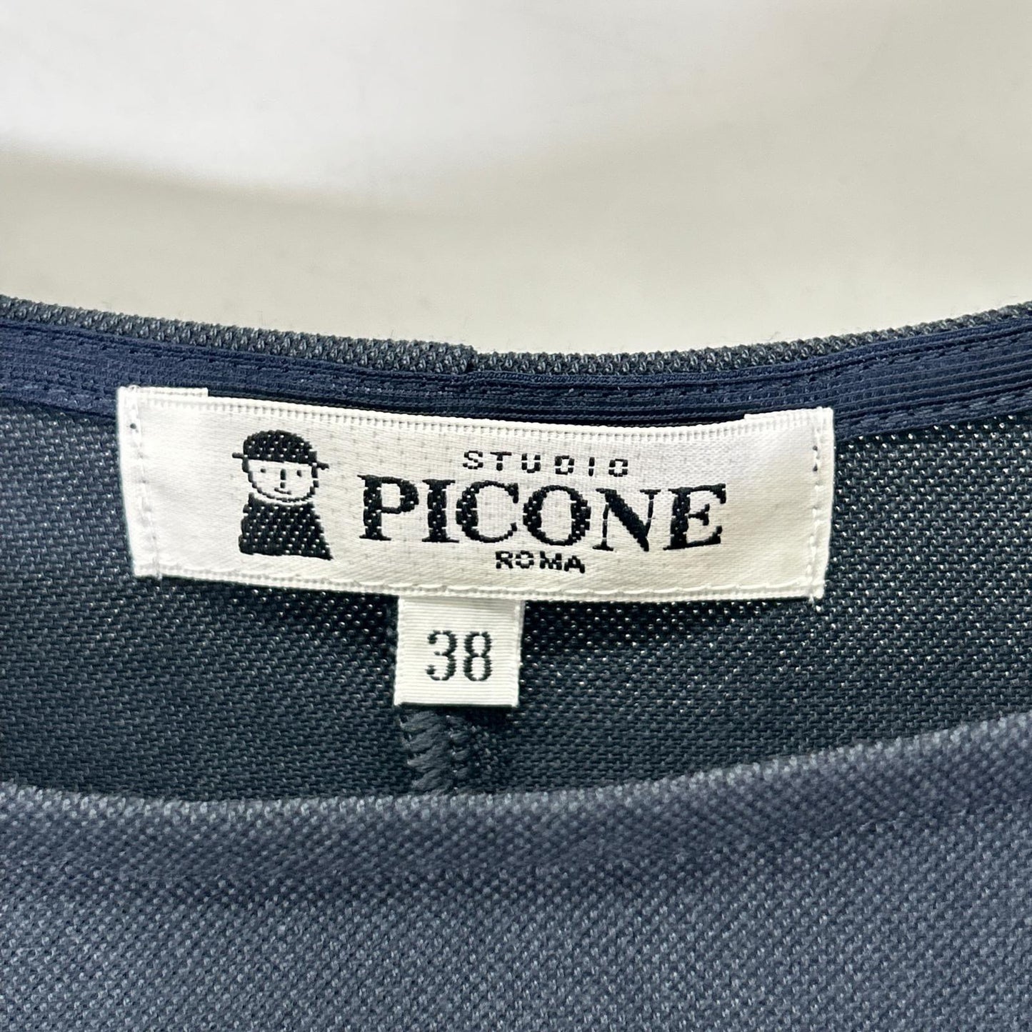 PICONE ピッコーネ ネイビー アルビチオチャーム付き 半袖 ワンピース ワンピース