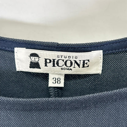 PICONE ピッコーネ ネイビー アルビチオチャーム付き 半袖 ワンピース ワンピース