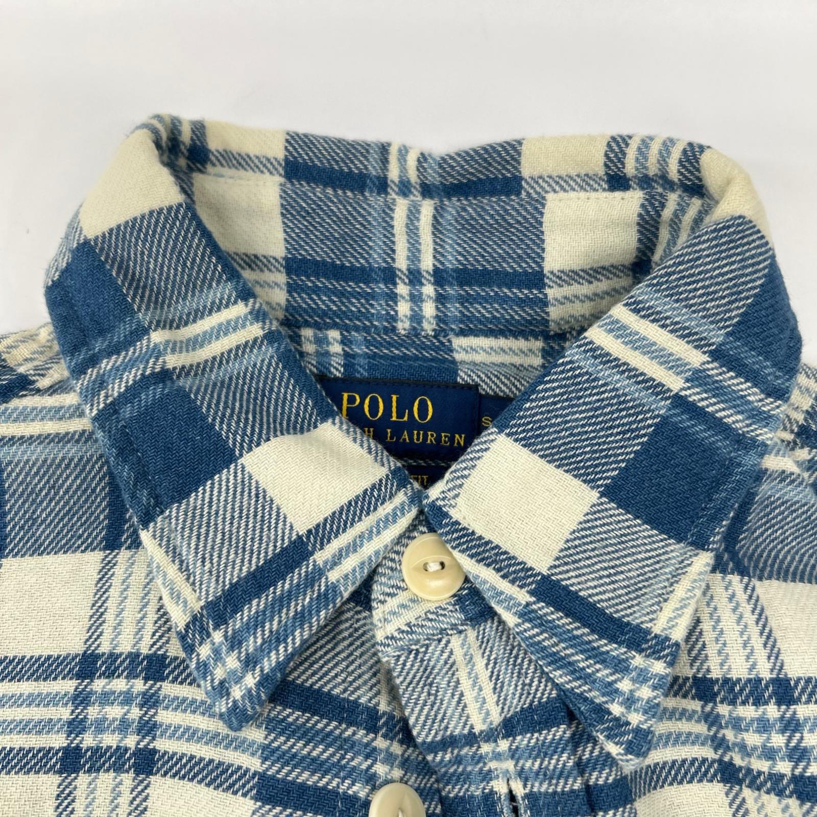 POLObyRalphLauren ポロラルフローレン ブルー ダブルポケット 長袖シャツ トップス