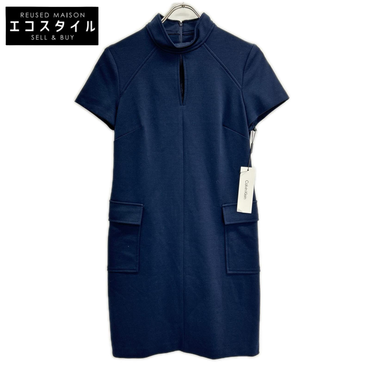 CalvinKlein カルバンクライン CDBP1L2H ネイビー 半袖 ワンピース ワンピース