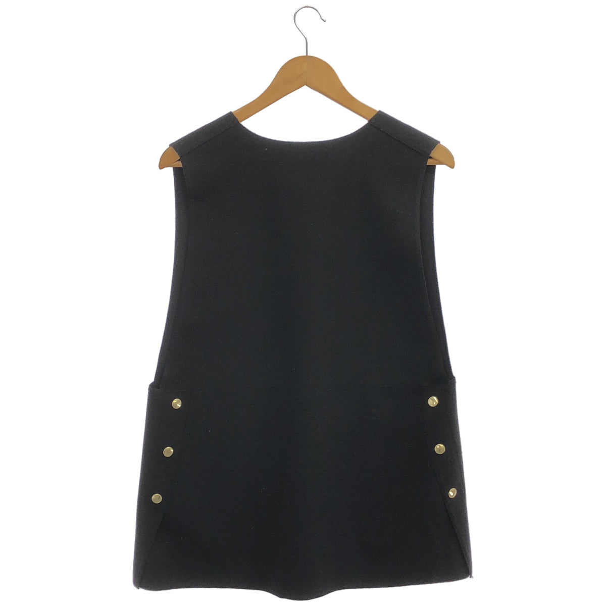 MAISON de DOLCE メゾンドドルチェ ブラック 金釦 ウォッシュWニットベスト トップス