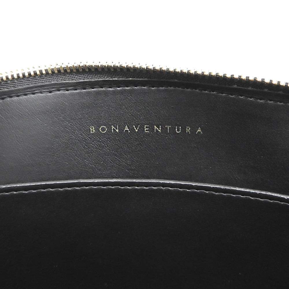 BONAVENTURA ボナベンチュラ 扇形 ポーチ レディース ブラック ハンドバッグ