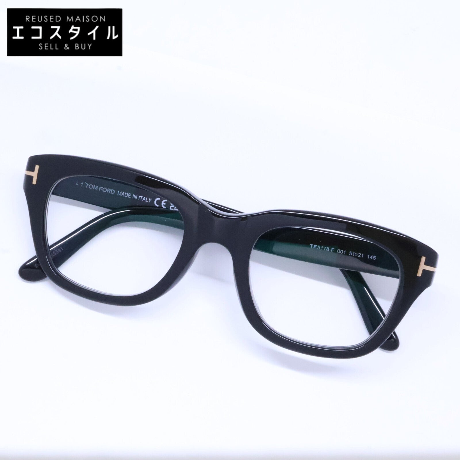 TOM FORD トムフォード TF5178-F 001 ウェリントンシェイプ アイウェア 眼鏡