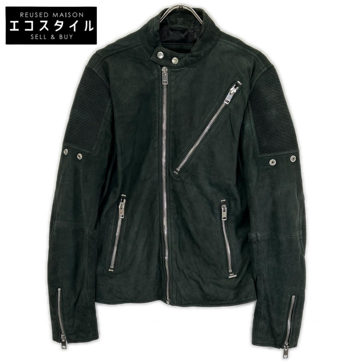 DIESEL ディーゼル グリーン スエード バイカージャケット ジャケット