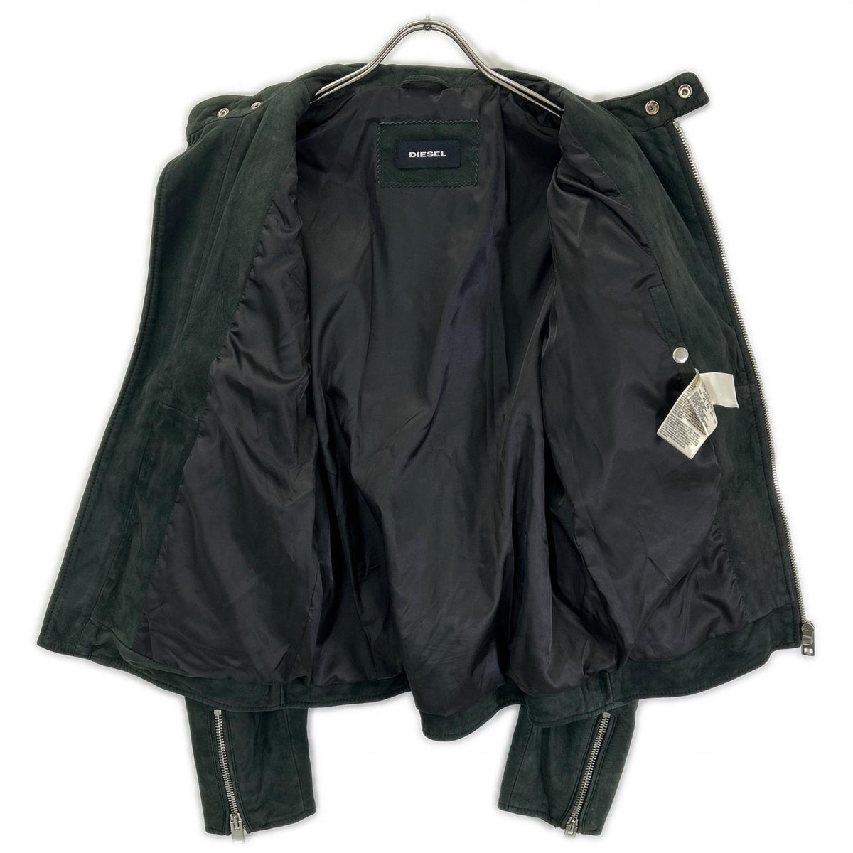 DIESEL ディーゼル グリーン スエード バイカージャケット ジャケット