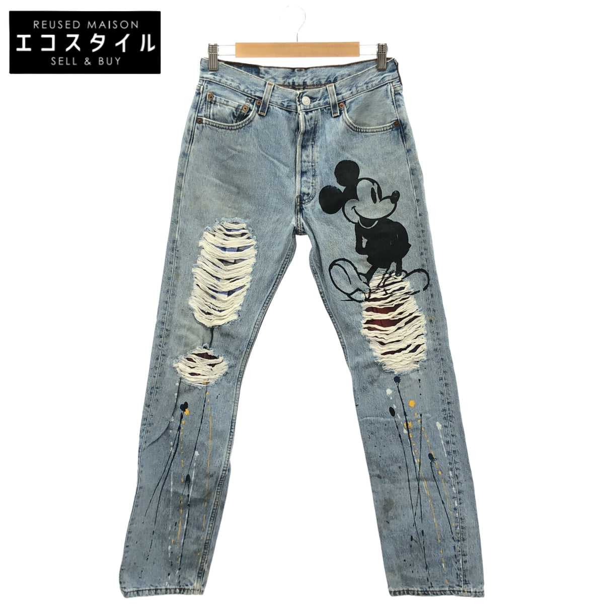 LEVI'S リーバイス 501 インディゴ ミッキー リメイク デニム パンツ ボトムス