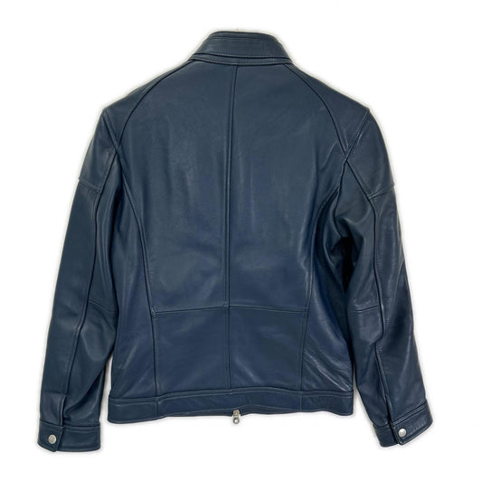 Rattle Trap Rattle Trap navy single leather rider jacket jacket