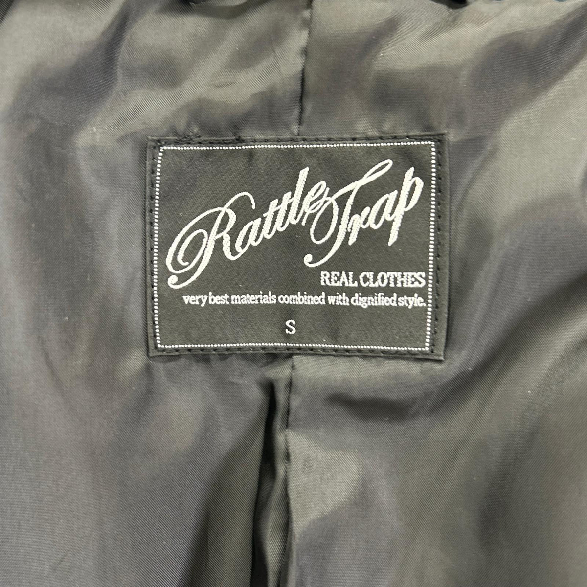 Rattle Trap Rattle Trap navy single leather rider jacket jacket