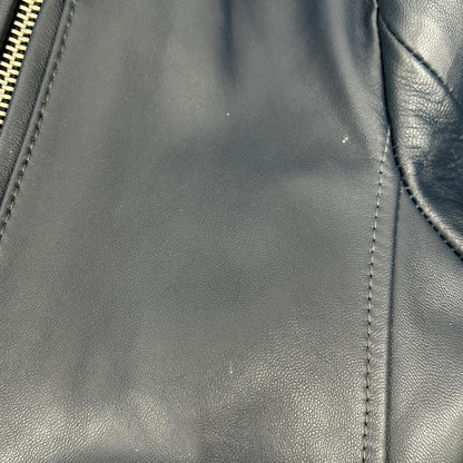 Rattle Trap Rattle Trap navy single leather rider jacket jacket