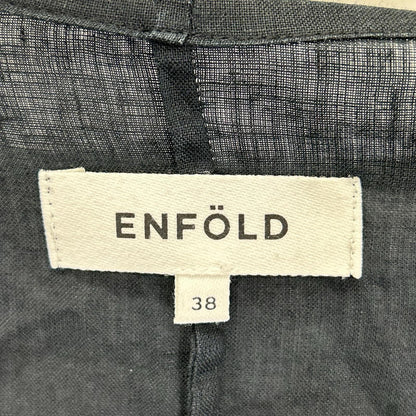 ENFOLD エンフォルド 300AS130-3450 ブラック コットンリネンオーバーコート コート