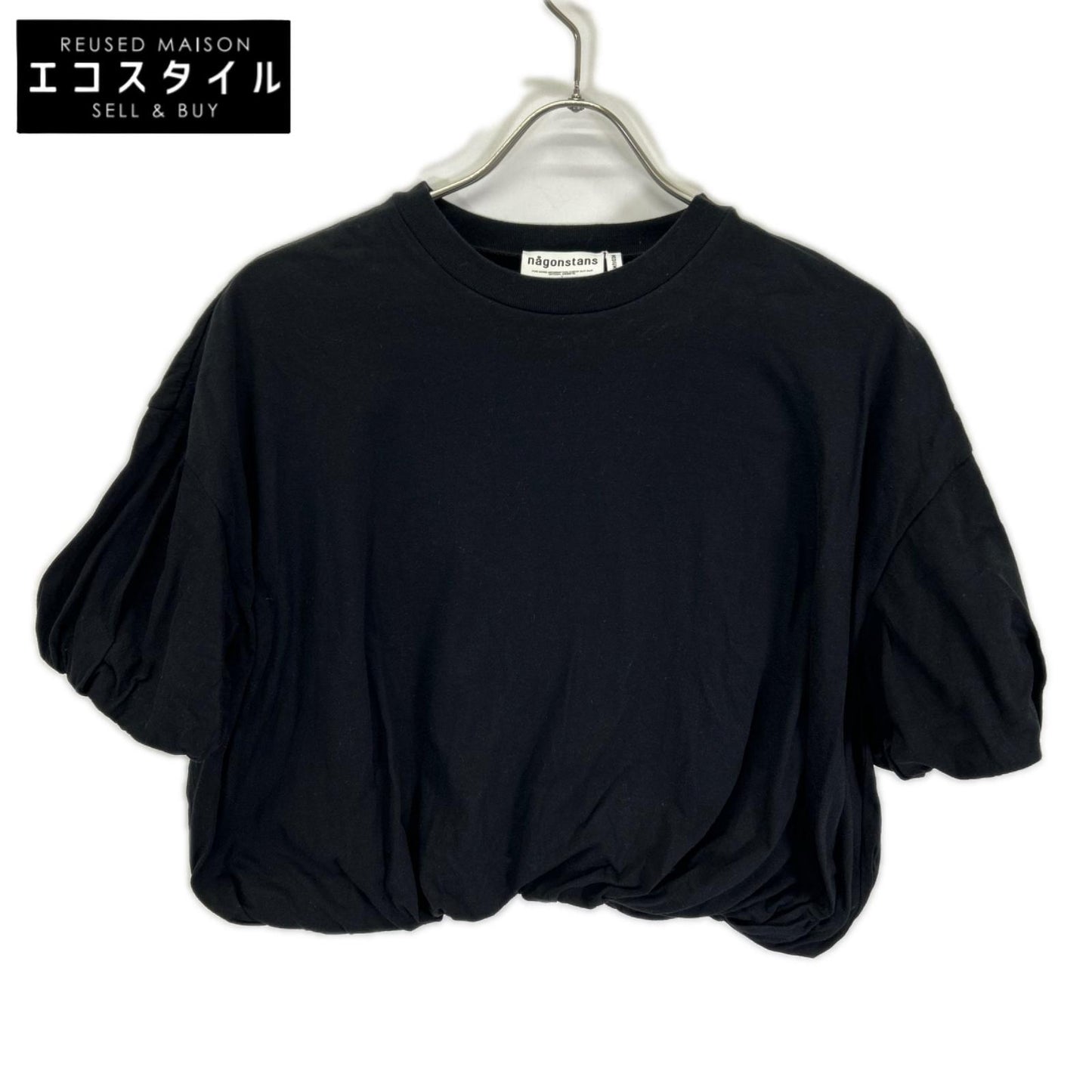 nagonstans ナゴンスタンス 470HS880-1320 ブラック タックバルーンTシャツ トップス