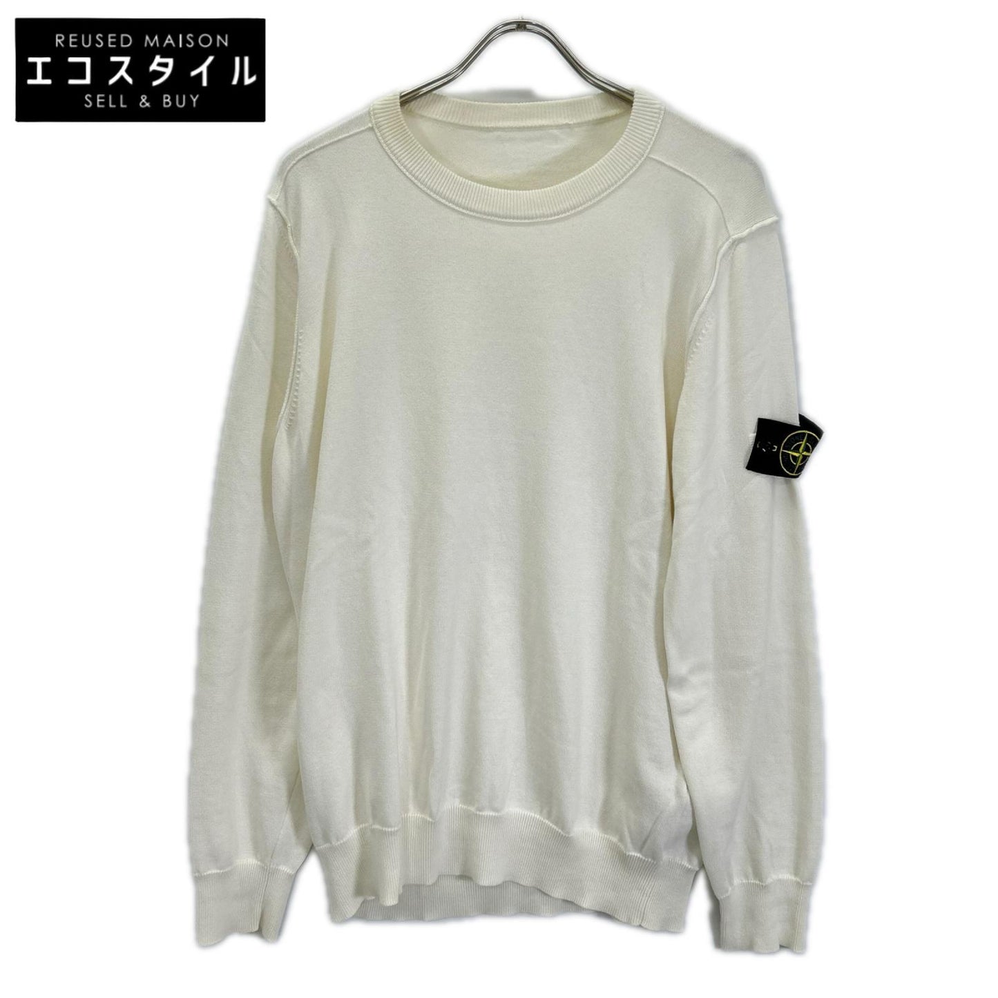 STONE ISLAND ストーンアイランド L1S155100053 アイボリー オーガニックコットン サマーセーター トップス