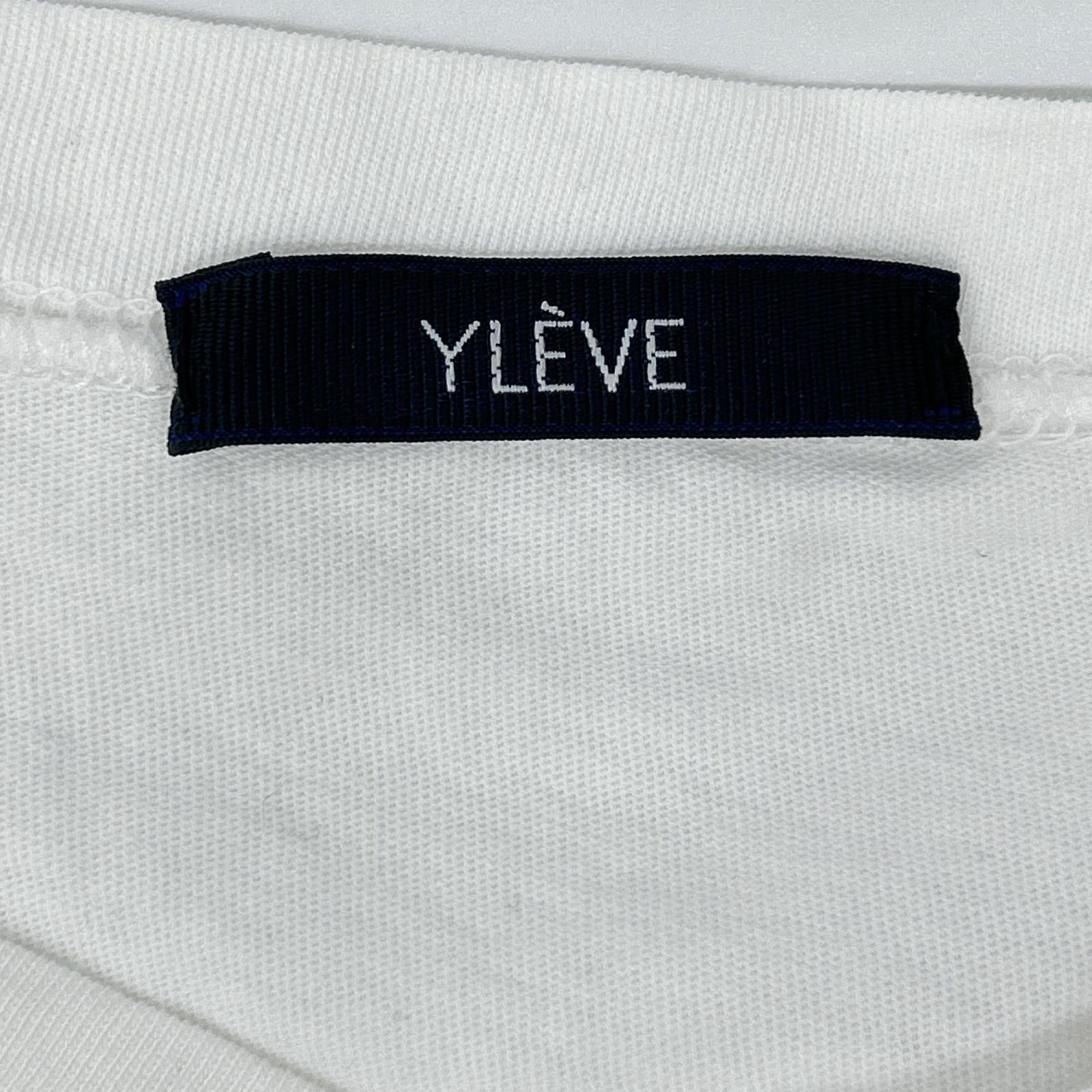 YLEVE イレーヴ ホワイト ヘンリーネック コットン SS トップス トップス