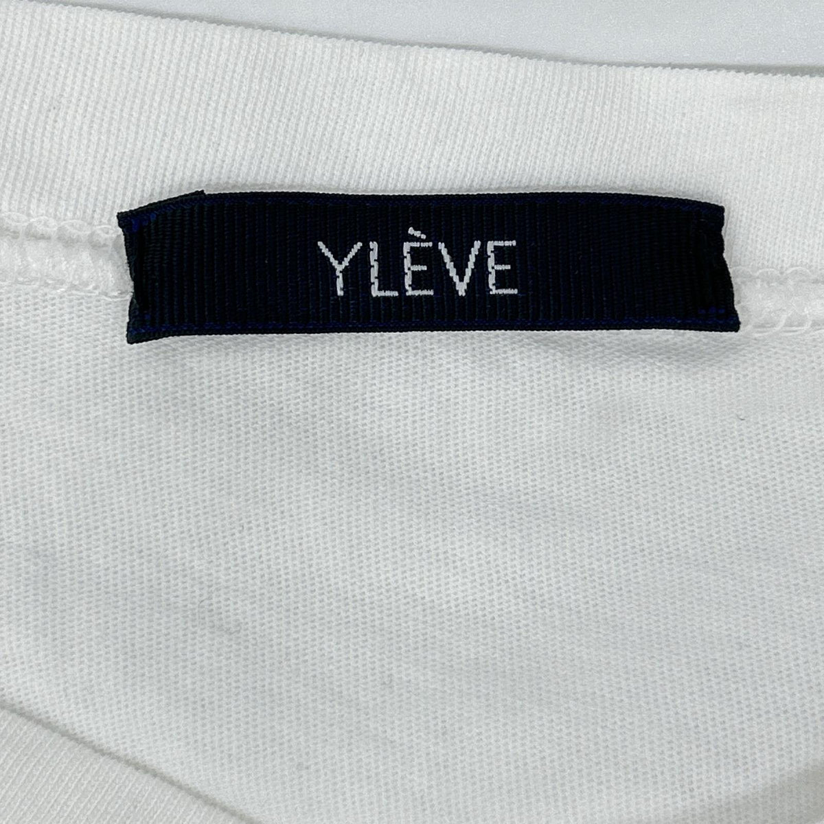 YLEVE イレーヴ ホワイト ヘンリーネック コットン SS トップス トップス