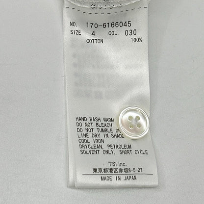 YLEVE イレーヴ ホワイト ヘンリーネック コットン SS トップス トップス