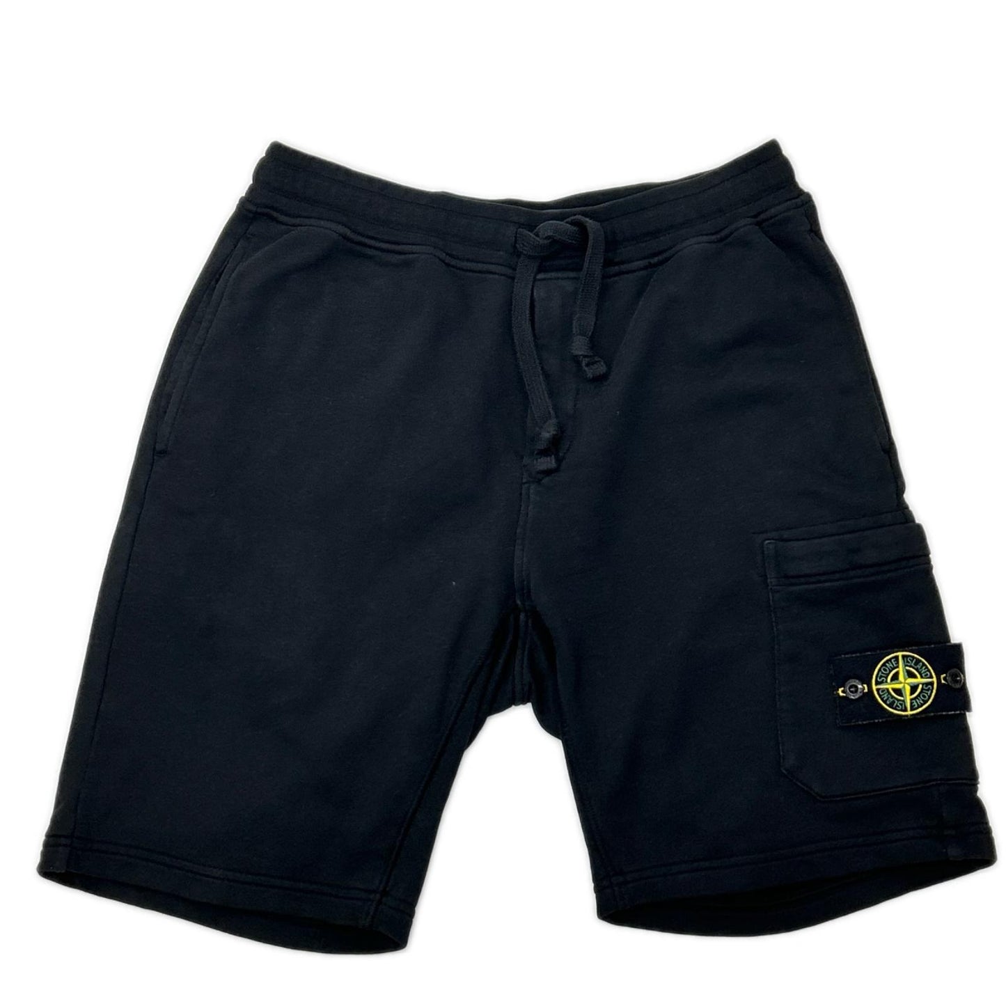 STONE ISLAND ストーンアイランド ブラック ORGANIC COTTON FLEECE ハーフパンツ ボトムス