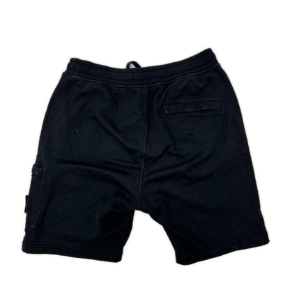 STONE ISLAND ストーンアイランド ブラック ORGANIC COTTON FLEECE ハーフパンツ ボトムス