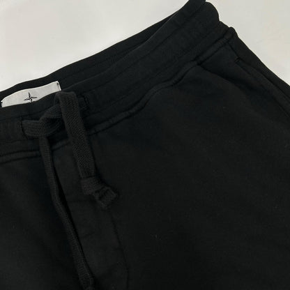 STONE ISLAND ストーンアイランド ブラック ORGANIC COTTON FLEECE ハーフパンツ ボトムス
