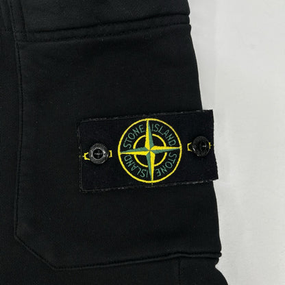 STONE ISLAND ストーンアイランド ブラック ORGANIC COTTON FLEECE ハーフパンツ ボトムス