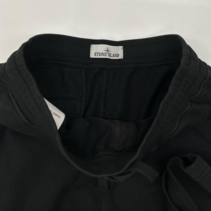 STONE ISLAND ストーンアイランド ブラック ORGANIC COTTON FLEECE ハーフパンツ ボトムス