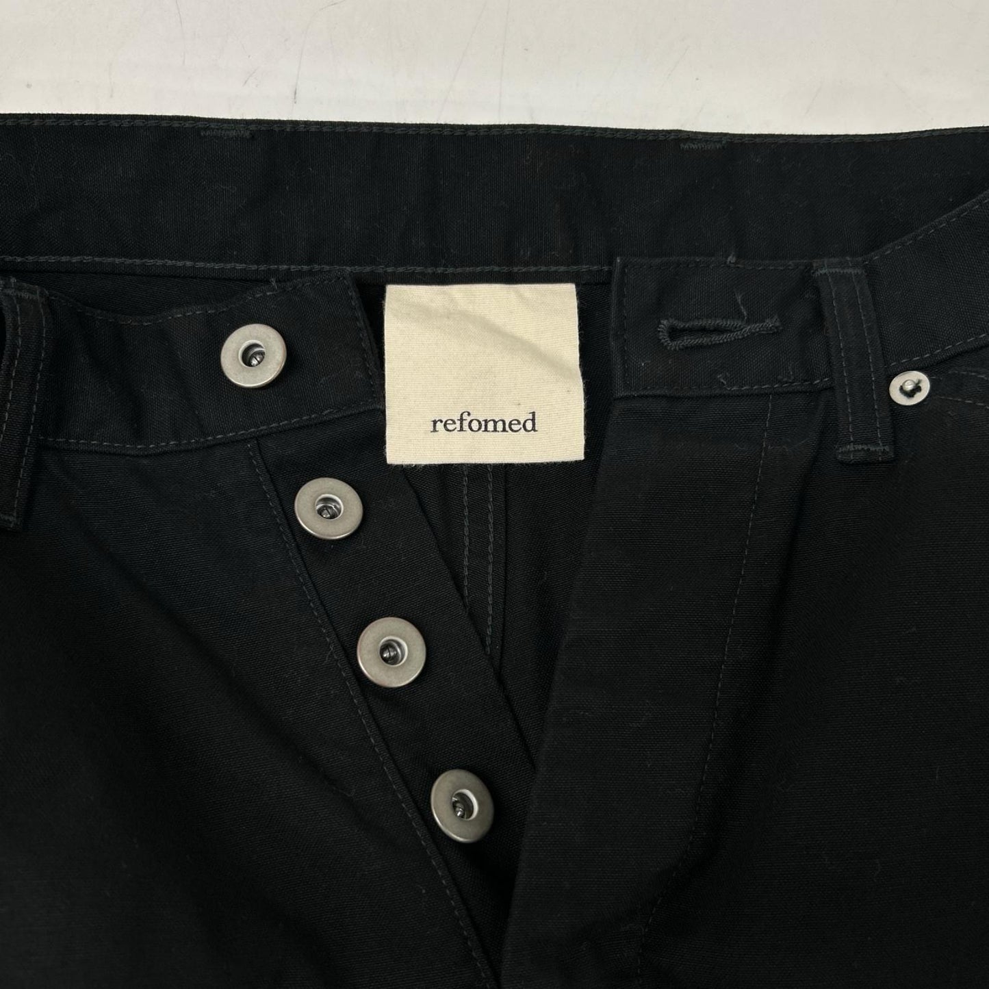 refomed リフォメッド REPT-042 ブラック FRESH MAN DOUBLE KNEE PANTS ボトムス
