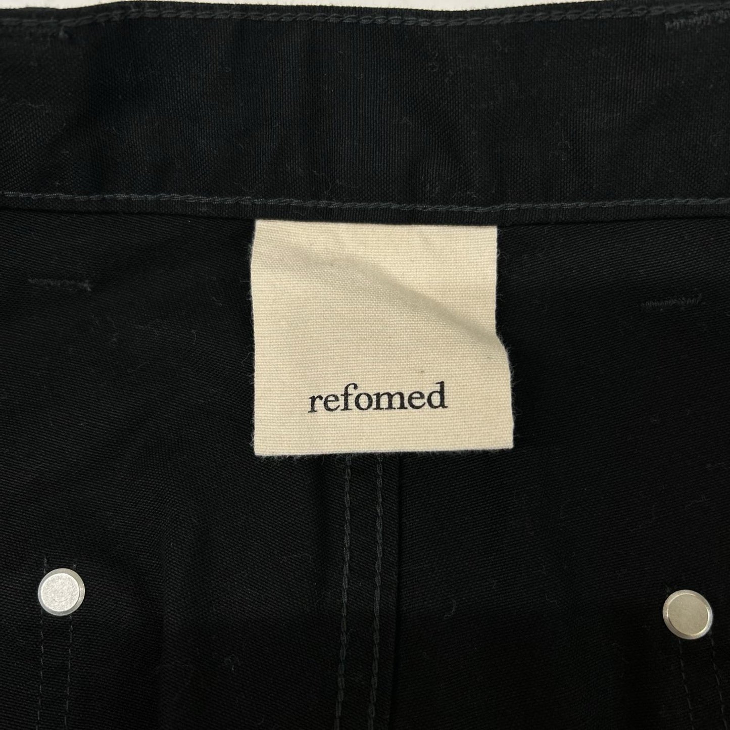 refomed リフォメッド REPT-042 ブラック FRESH MAN DOUBLE KNEE PANTS ボトムス