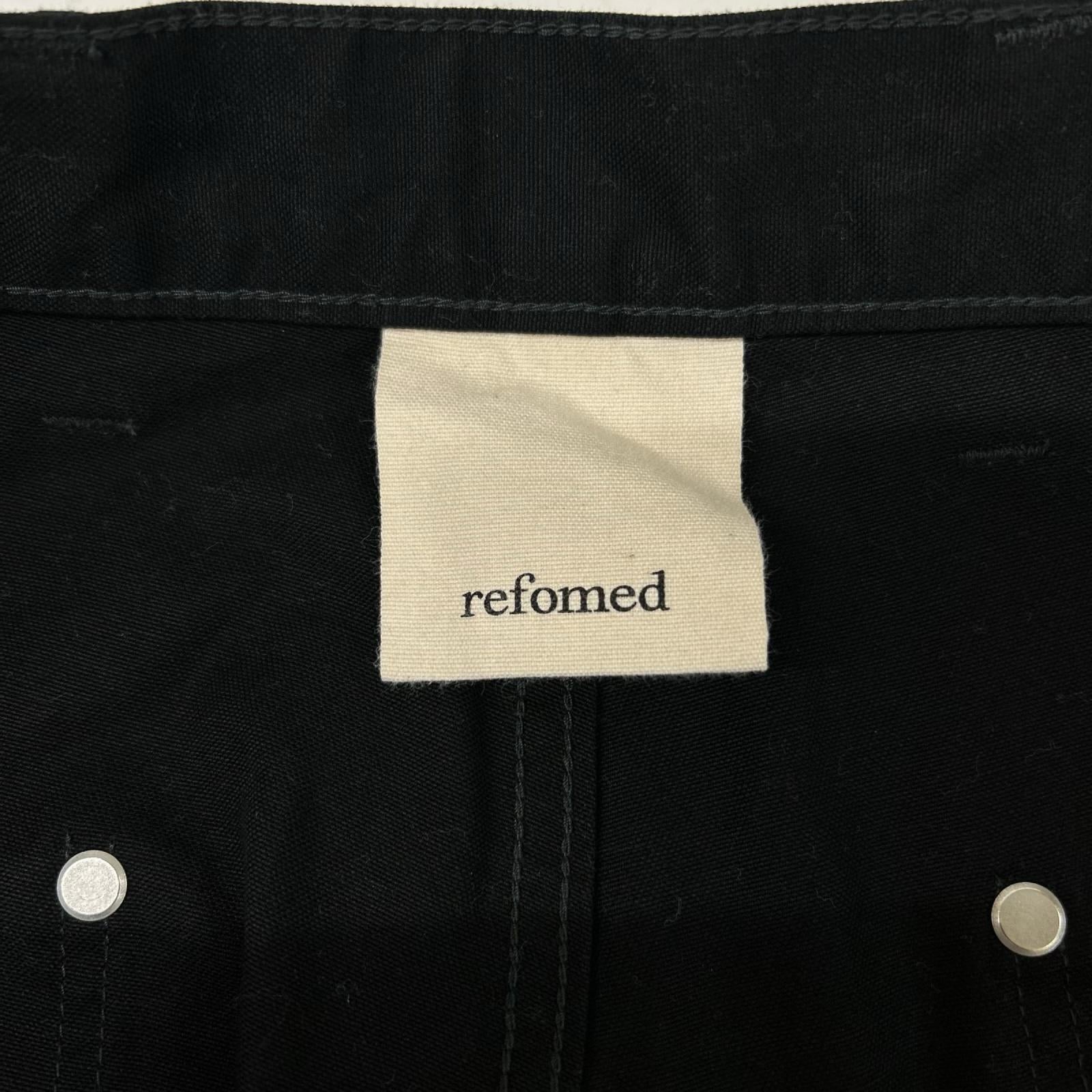 refomed リフォメッド REPT-042 ブラック FRESH MAN DOUBLE KNEE PANTS ボトムス