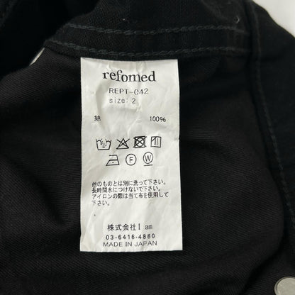 refomed リフォメッド REPT-042 ブラック FRESH MAN DOUBLE KNEE PANTS ボトムス
