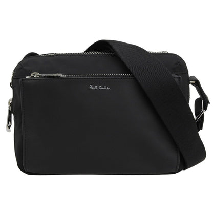 PaulSmith ポールスミス 未使用 ナイロン ブライトストライプトリムミニショルダーバック レディース 黒 ブラック APS451 ショルダーバッグ