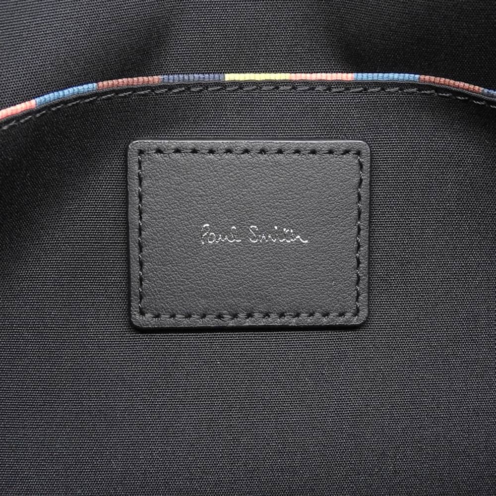 PaulSmith ポールスミス 未使用 ナイロン ブライトストライプトリムミニショルダーバック レディース 黒 ブラック APS451 ショルダーバッグ