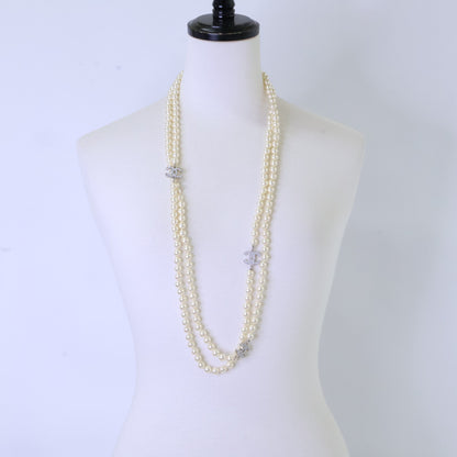 CHANEL シャネル 10V ココマーク 3連 パール ネックレス