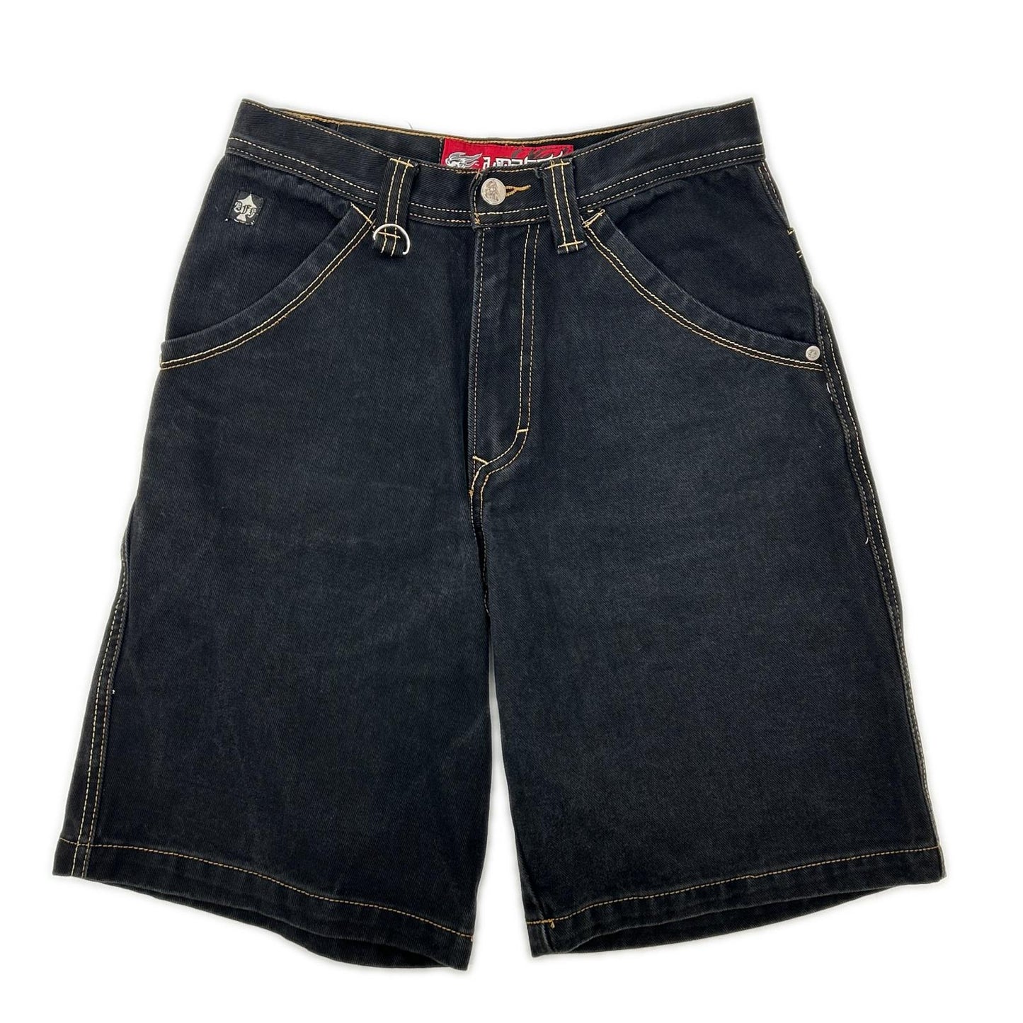 JNCO JEANS ジンコジーンズ 90s～00s　バギー　FLAMEHEAD ブラック デニムペインターショーツ ボトムス
