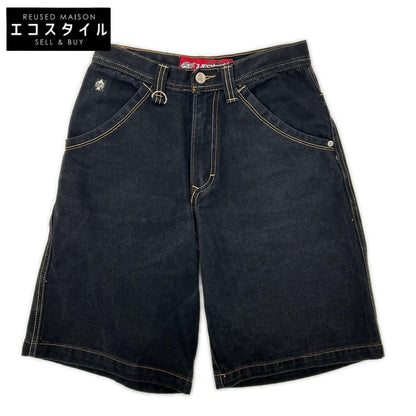 JNCO JEANS ジンコジーンズ 90s～00s　バギー　FLAMEHEAD ブラック デニムペインターショーツ ボトムス
