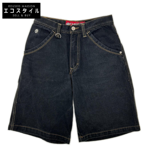 JNCO JEANS ジンコジーンズ 90s～00s　バギー　FLAMEHEAD ブラック デニムペインターショーツ ボトムス