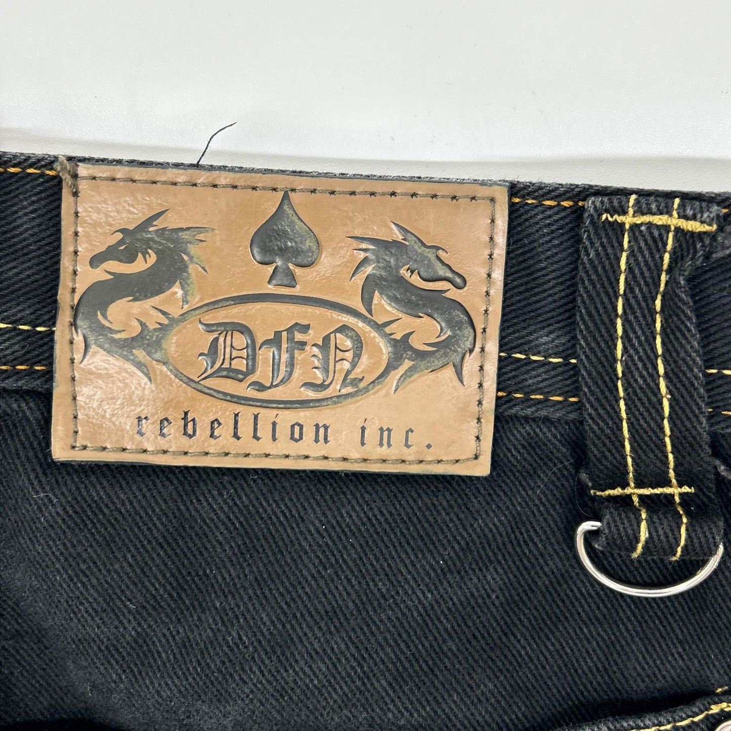 JNCO JEANS ジンコジーンズ 90s～00s　バギー　FLAMEHEAD ブラック デニムペインターショーツ ボトムス
