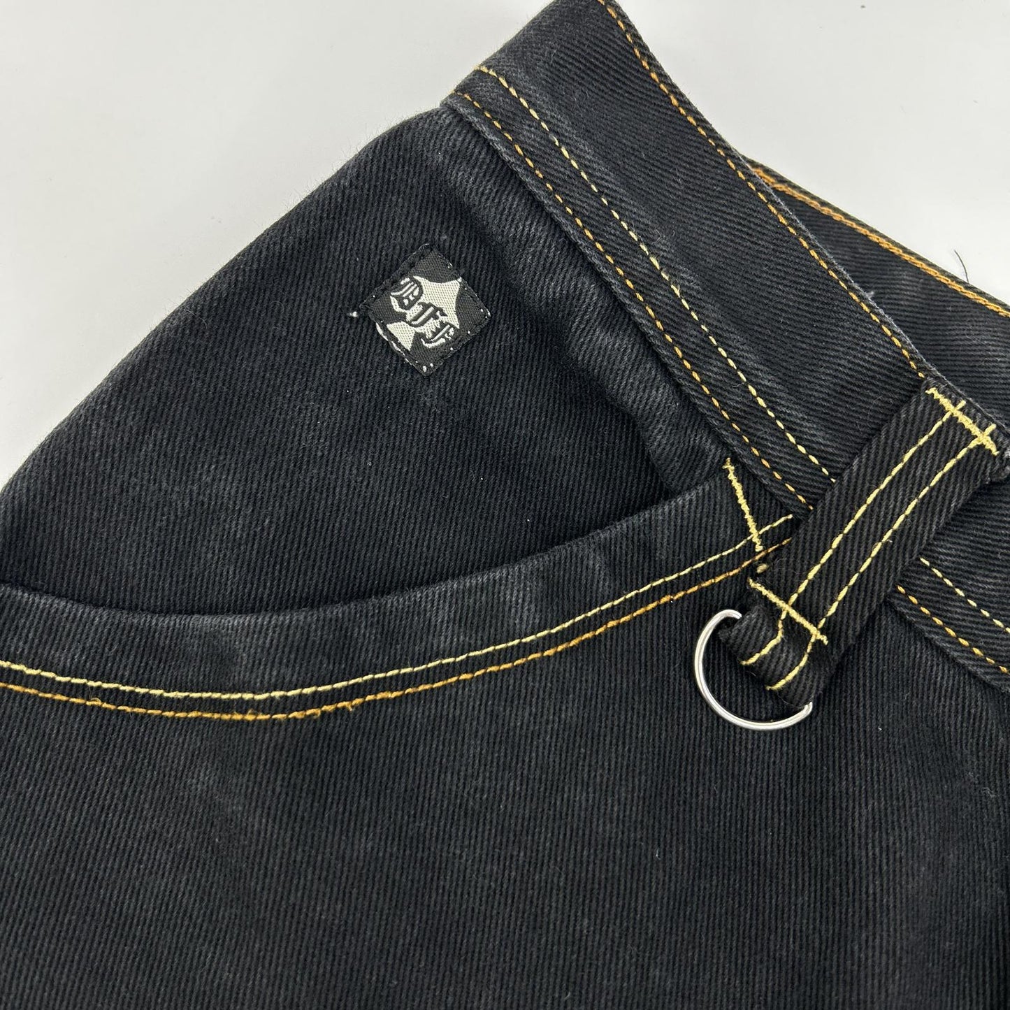 JNCO JEANS ジンコジーンズ 90s～00s　バギー　FLAMEHEAD ブラック デニムペインターショーツ ボトムス