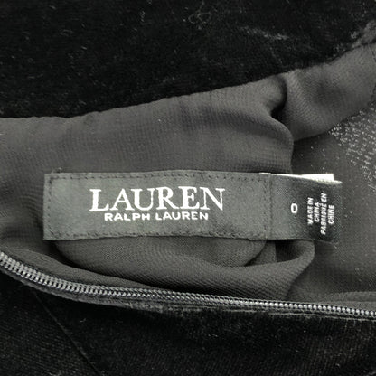 LAUREN RALPH LAUREN ローレン ラルフローレン ブラック ベロア ハーフジップ プルオーバー トップス