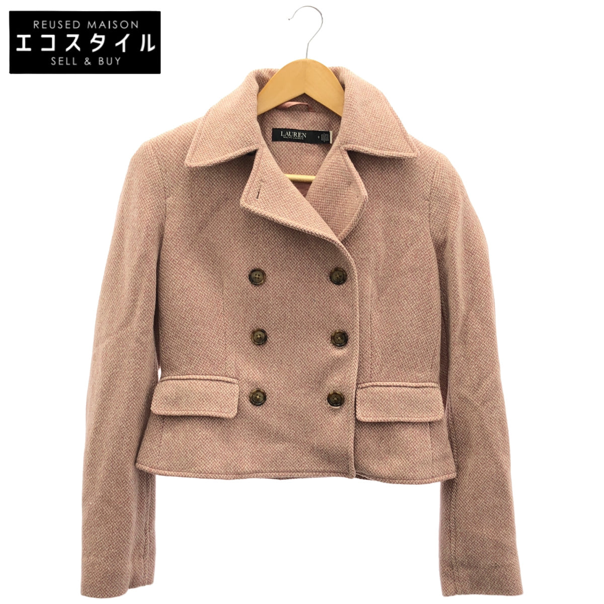 LAUREN RALPH LAUREN ローレン ラルフローレン ピンク系 ウール ショートコート トップス
