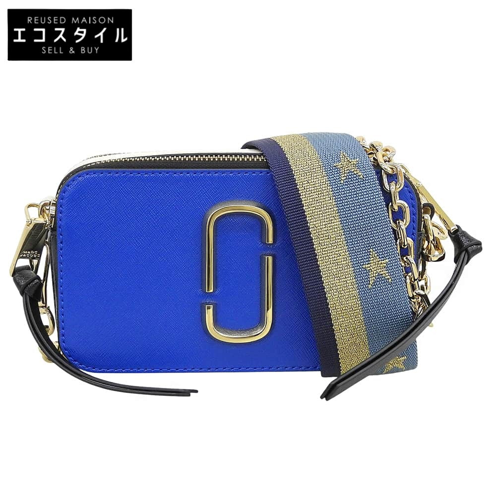 MARC JACOBS マーク ジェイコブス スナップショット ショルダーバッグ レディース ブルー×ホワイト ショルダーバッグ