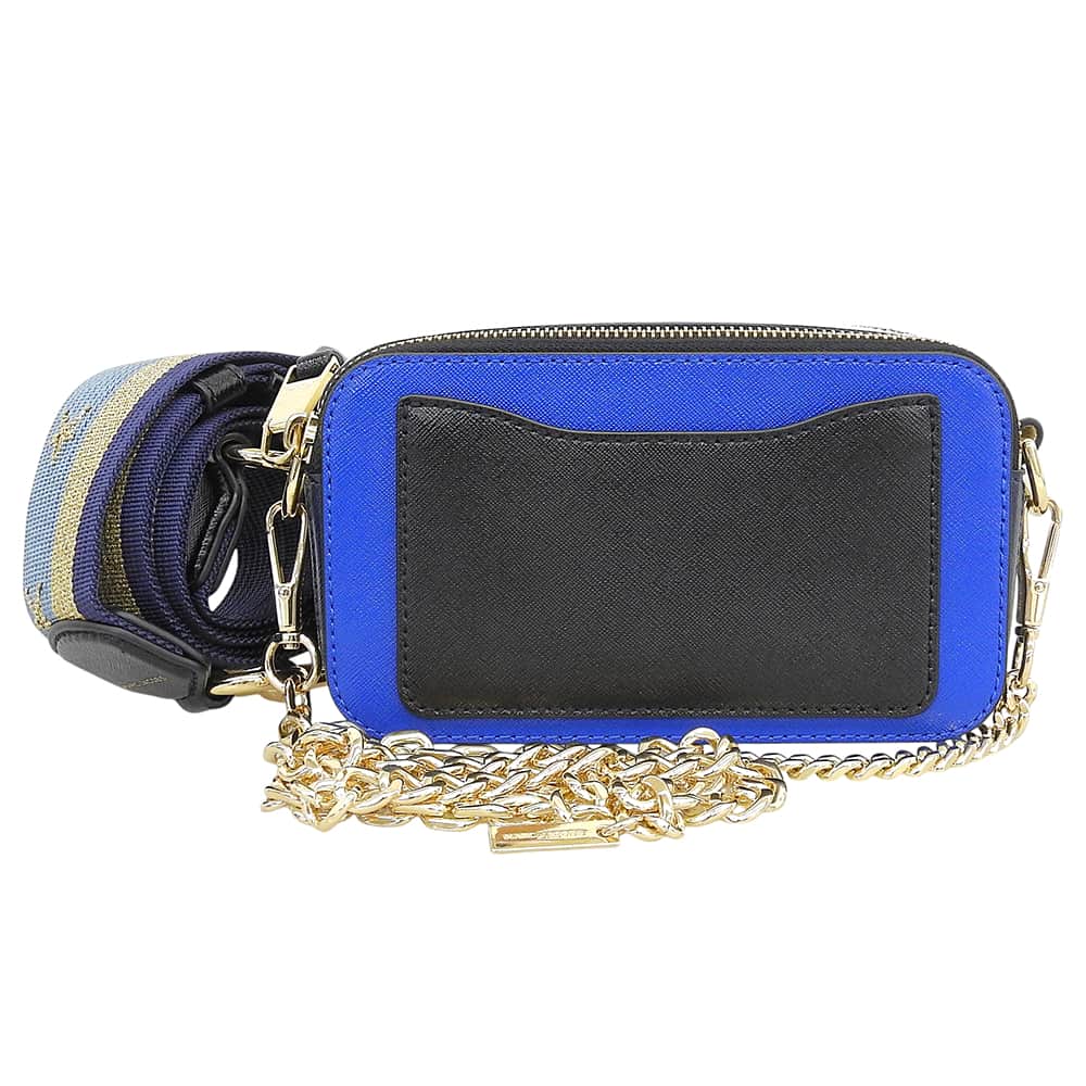 MARC JACOBS マーク ジェイコブス スナップショット ショルダーバッグ レディース ブルー×ホワイト ショルダーバッグ