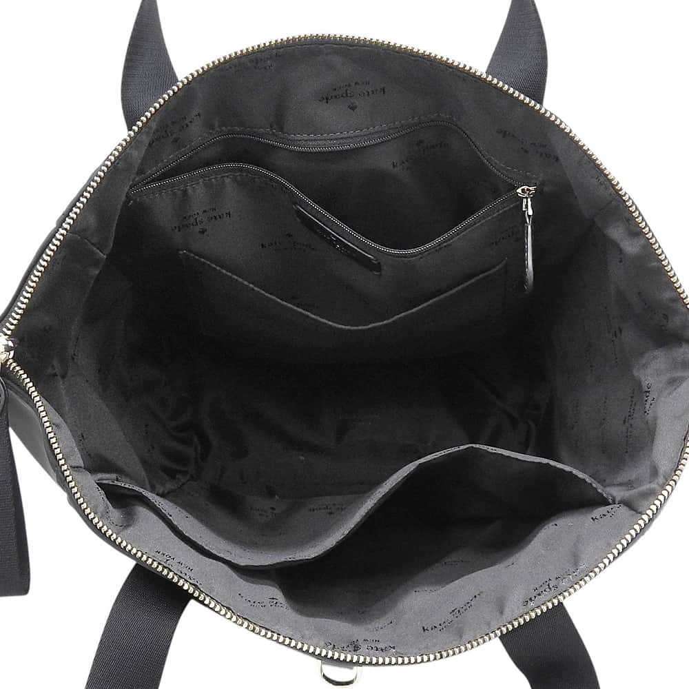 Kate spade ケイトスペード 美品 チェルシーコンバーチブル バッグパック リサイクルナイロン 3WAY トート ショルダー レディース ブラック ハンドバッグ