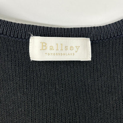 BALLSEY ボールジー ブラック ウールナイロンブークレー フロントオープンカーディガン トップス