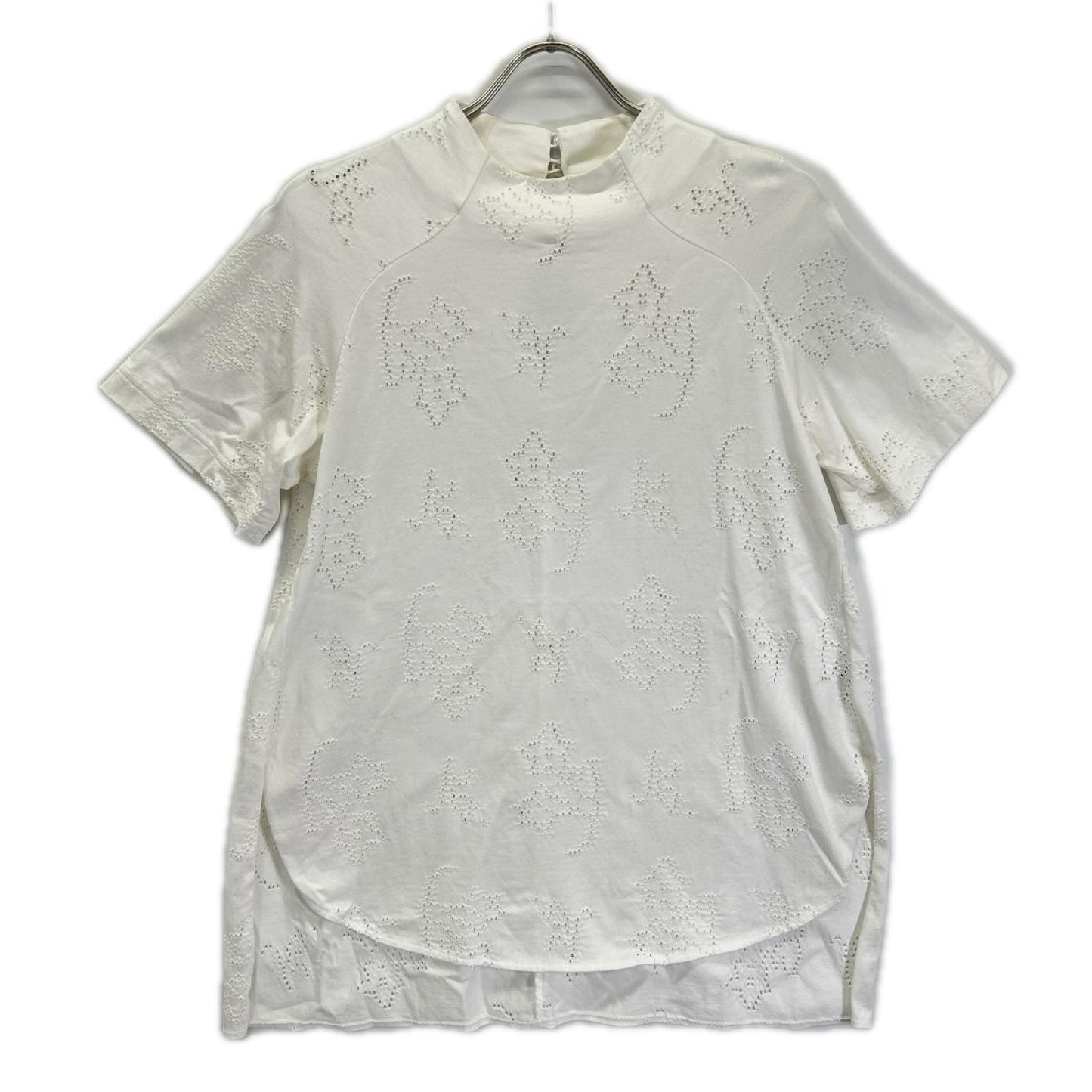 Mame Kurogouchi マメクロゴウチ MM25SS-JS071 ホワイト Eyelet Jersey Jacquard Top トップス