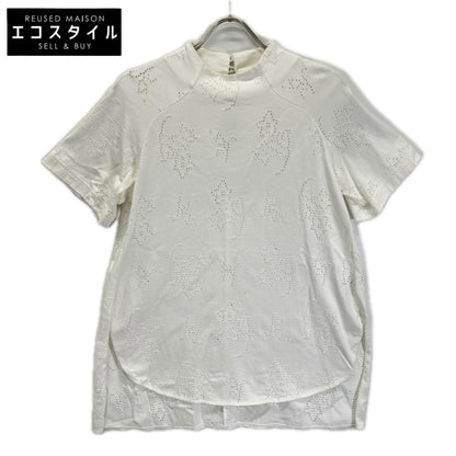 Mame Kurogouchi マメクロゴウチ MM25SS-JS071 ホワイト Eyelet Jersey Jacquard Top トップス